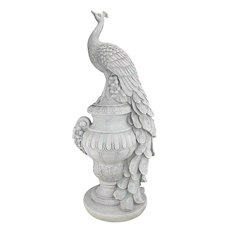 Marble Peacock Stone Sculpture Statue