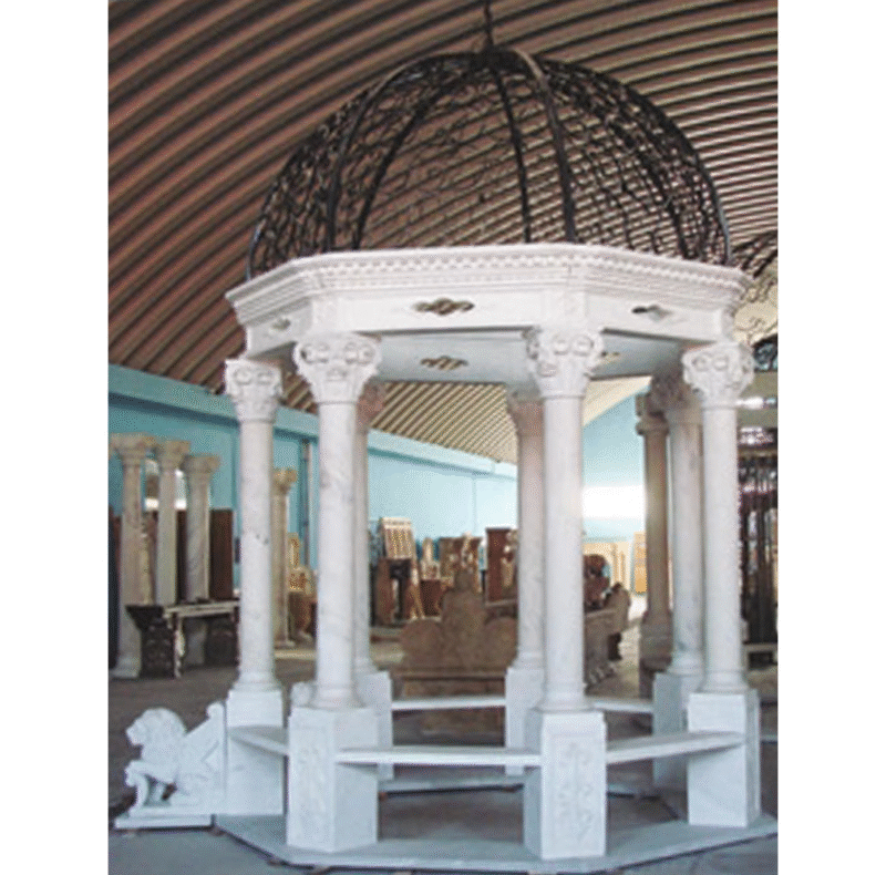 Garden Carved Stone White Column - Image 6