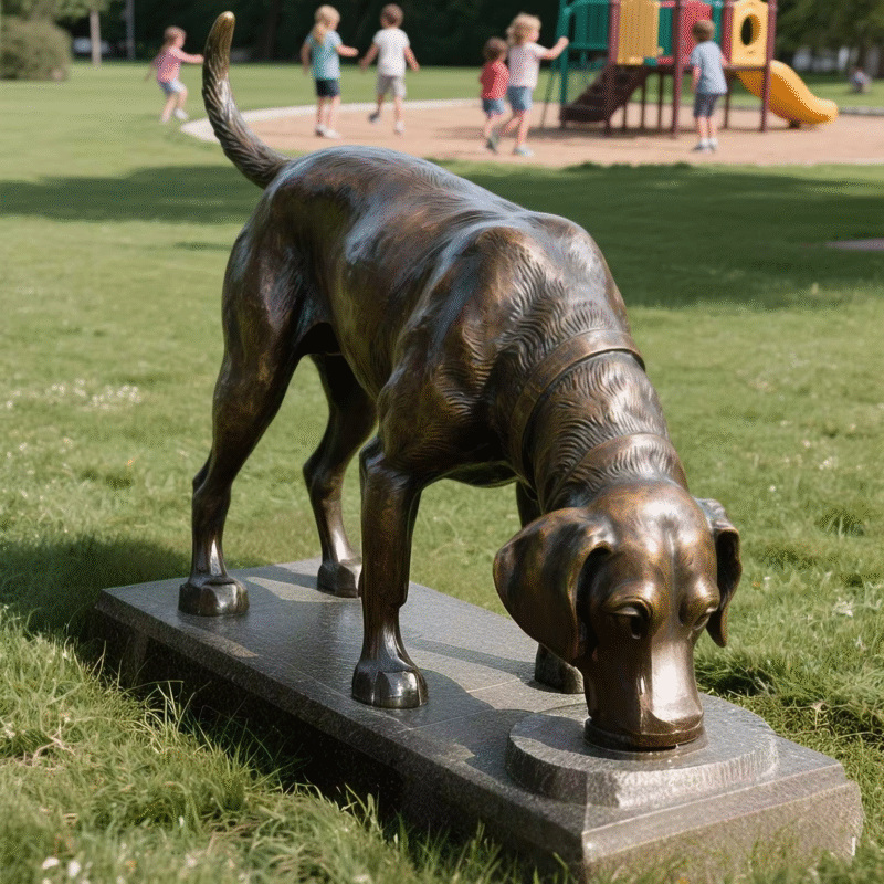 Bronze Dog Statues Polished Plated Animal Model - Image 5