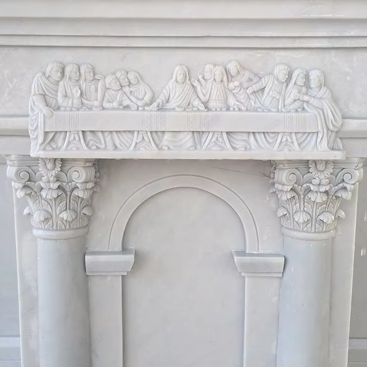 Carved White Marble Altar