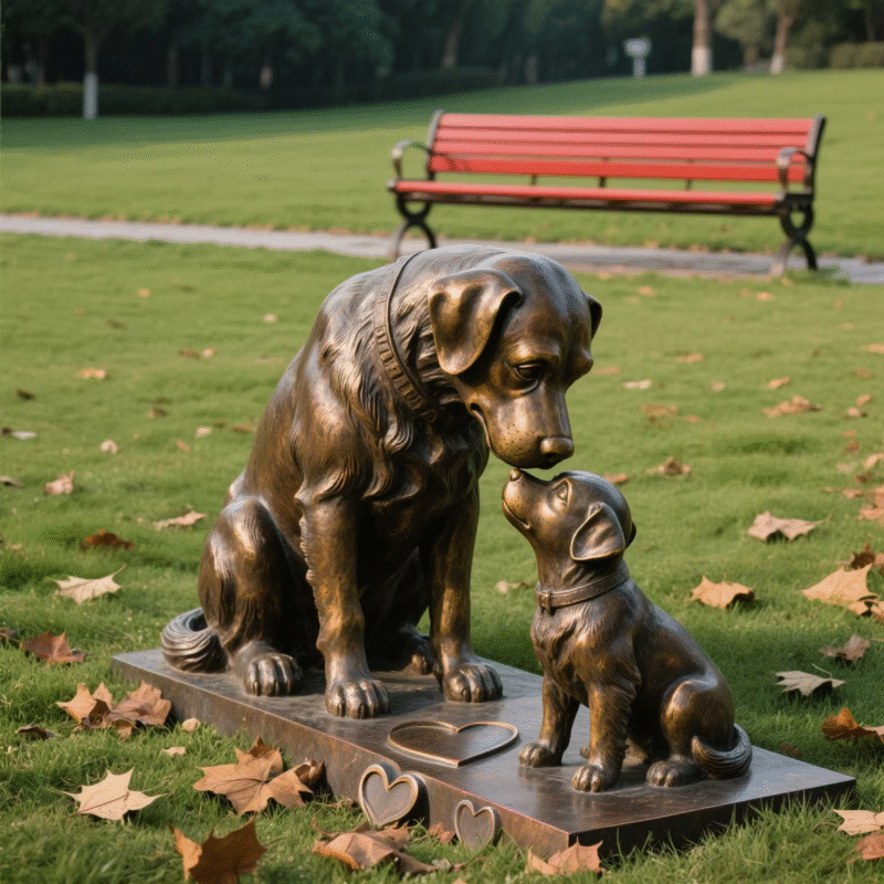 Bronze Dog Statues Polished Plated Animal Model - Image 3