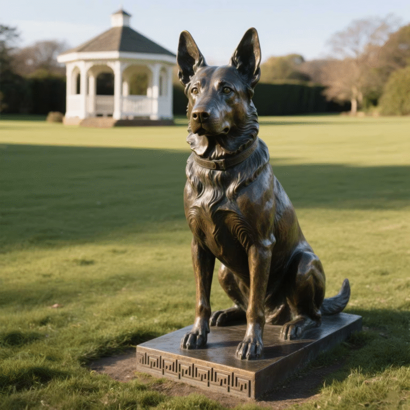 Bronze Dog Statues Polished Plated Animal Model - Image 2